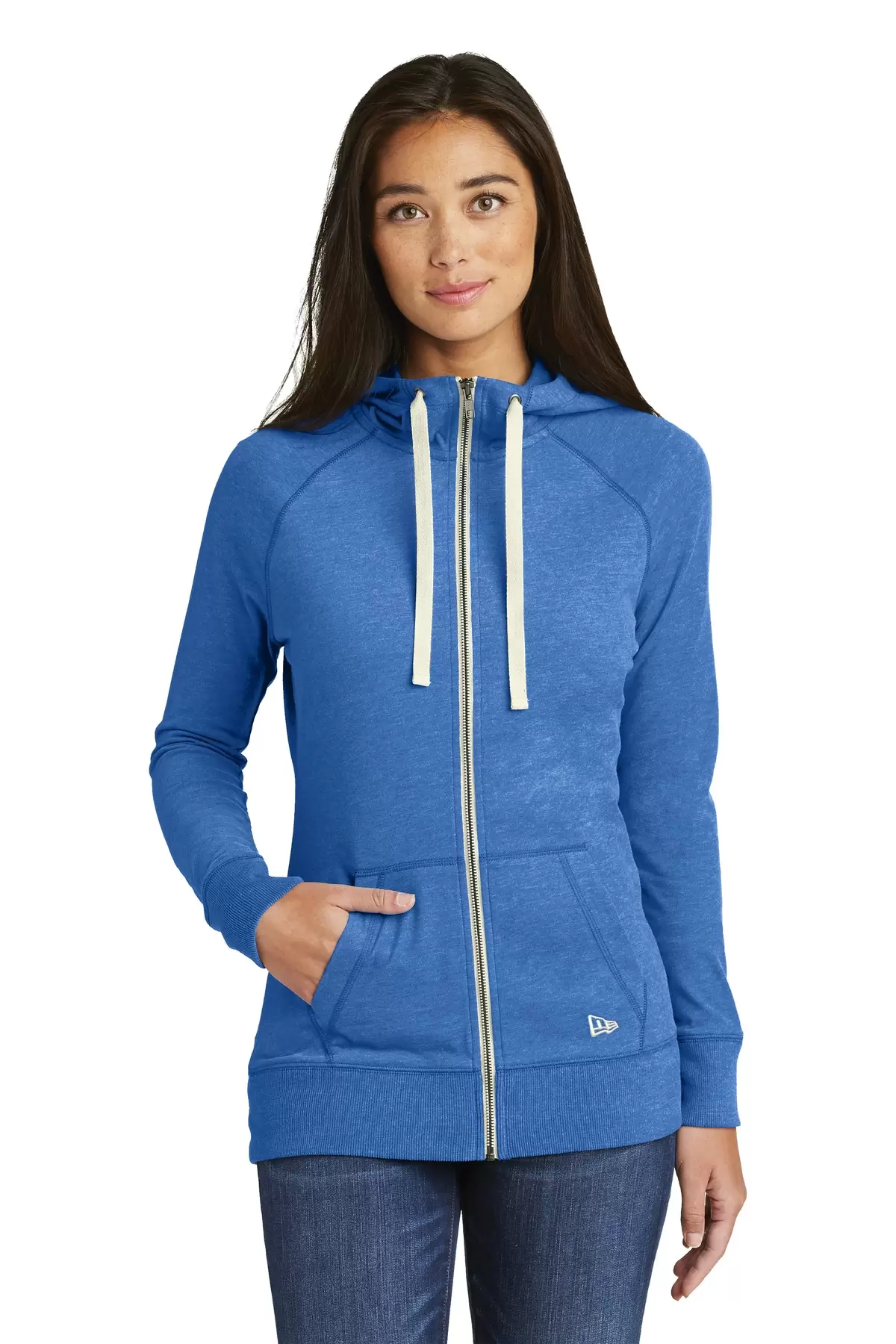 1001 LNEA122 New Era  Ladies Sueded Cotton Full-Zip Hoodie SKU: LNEA122