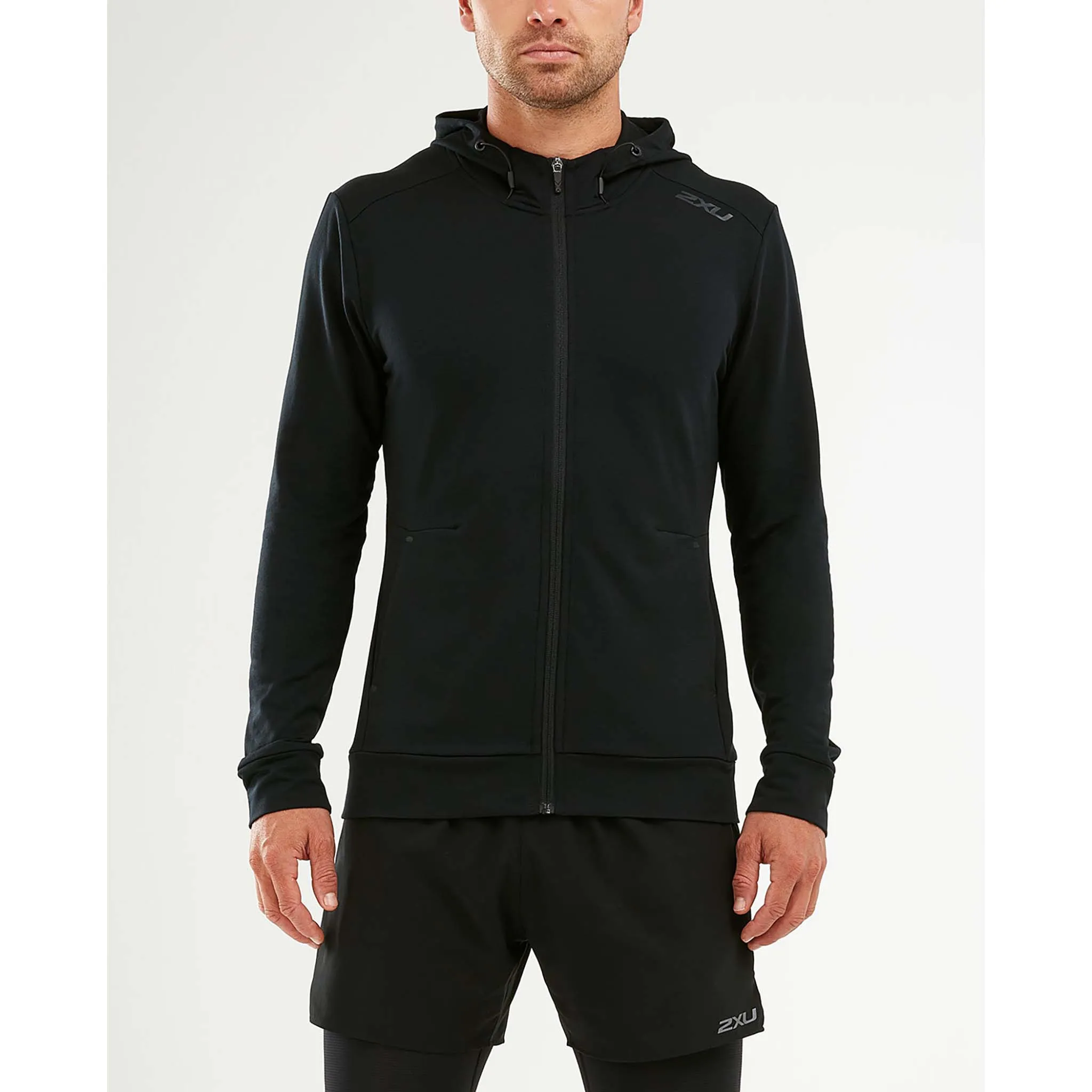 2XU Transit Zip Hoodie chandail kangourou avec fermeture eclair pour homme