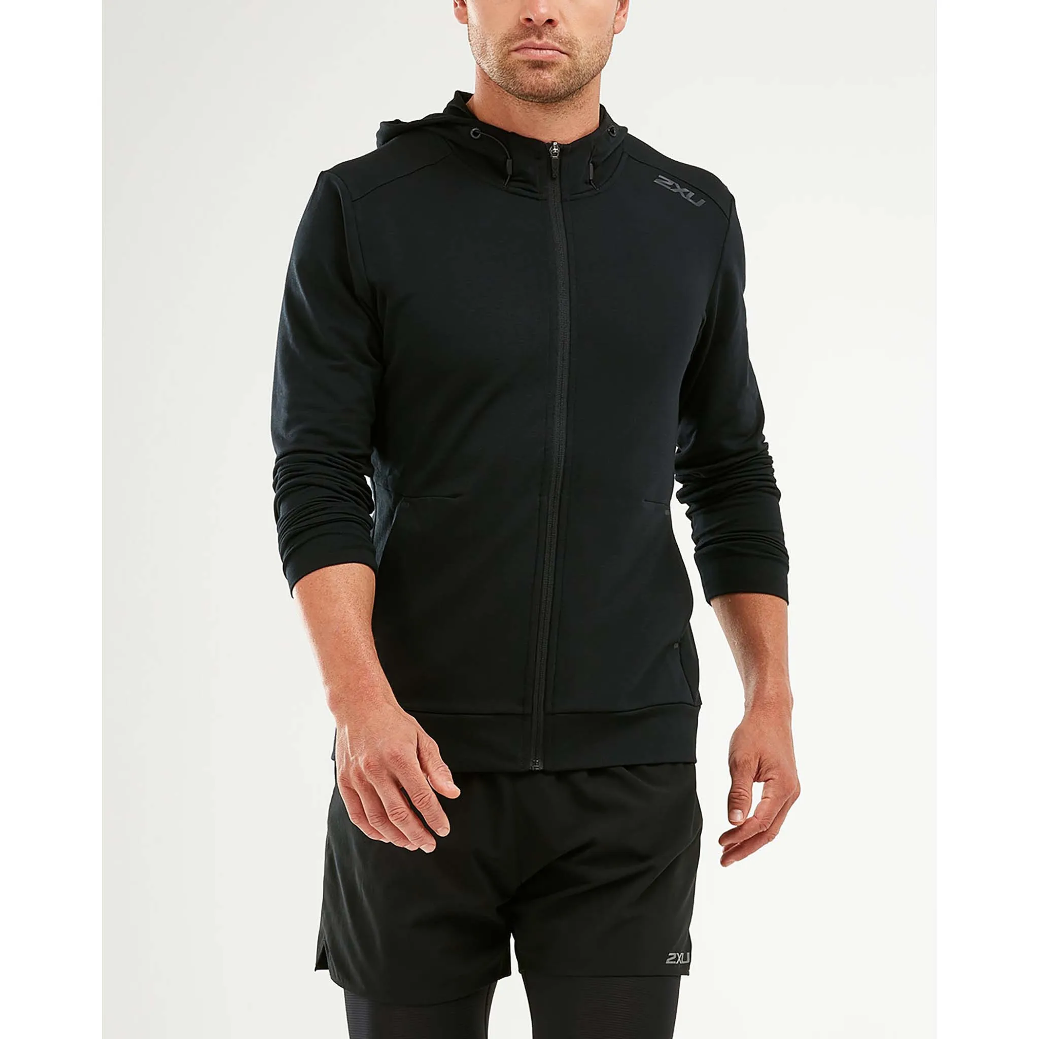 2XU Transit Zip Hoodie chandail kangourou avec fermeture eclair pour homme