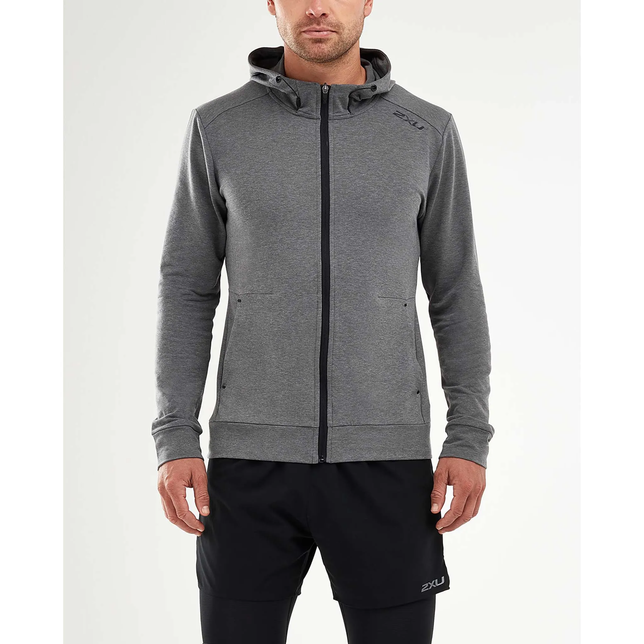 2XU Transit Zip Hoodie chandail kangourou avec fermeture eclair pour homme