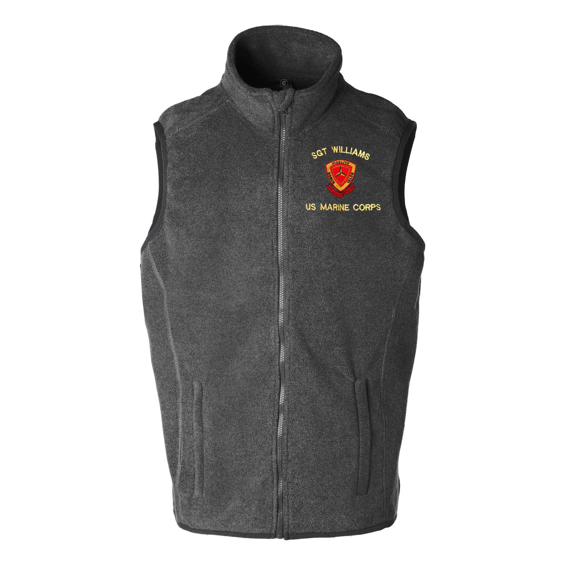 3rd Marine Division Embroidered Fleece Vest