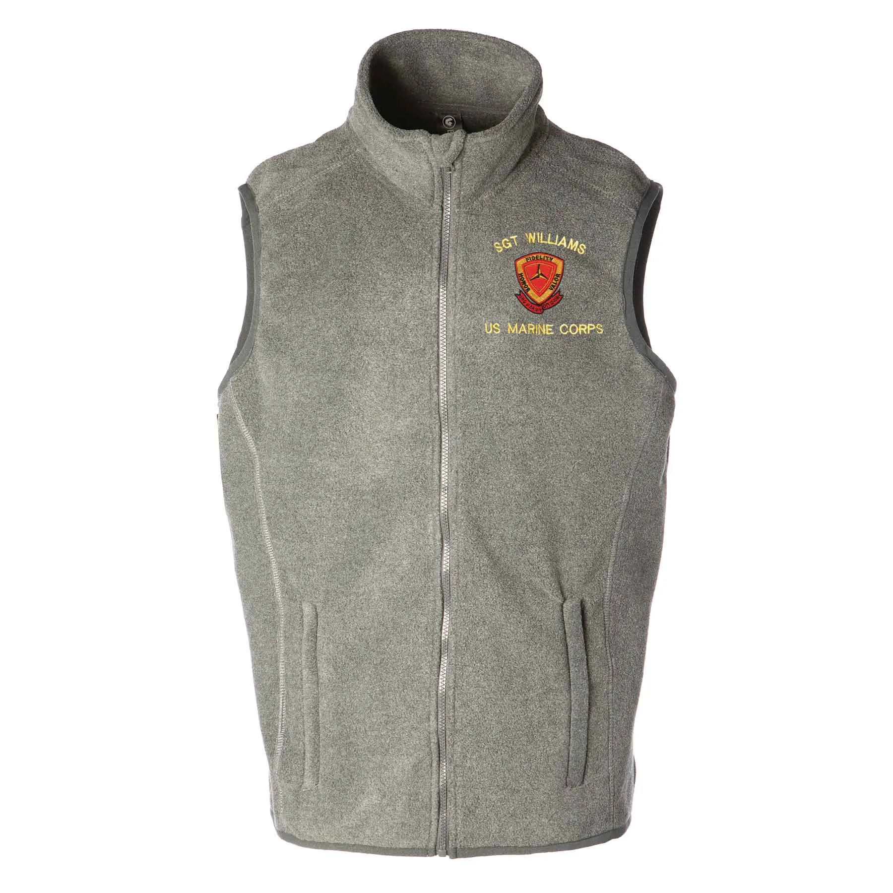 3rd Marine Division Embroidered Fleece Vest