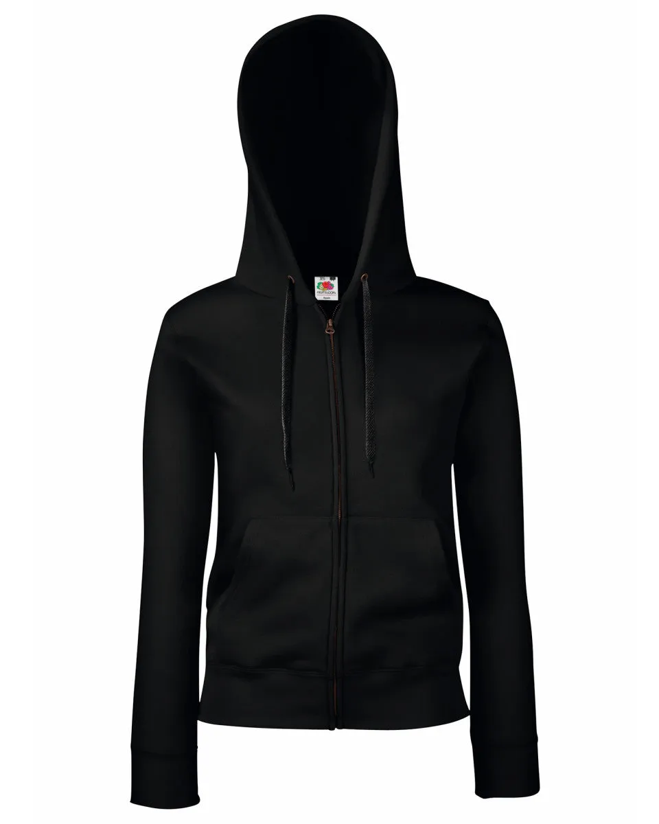 62118 Fruit Of The Loom Lady-Fit Premium Hooded Sweat Jacket