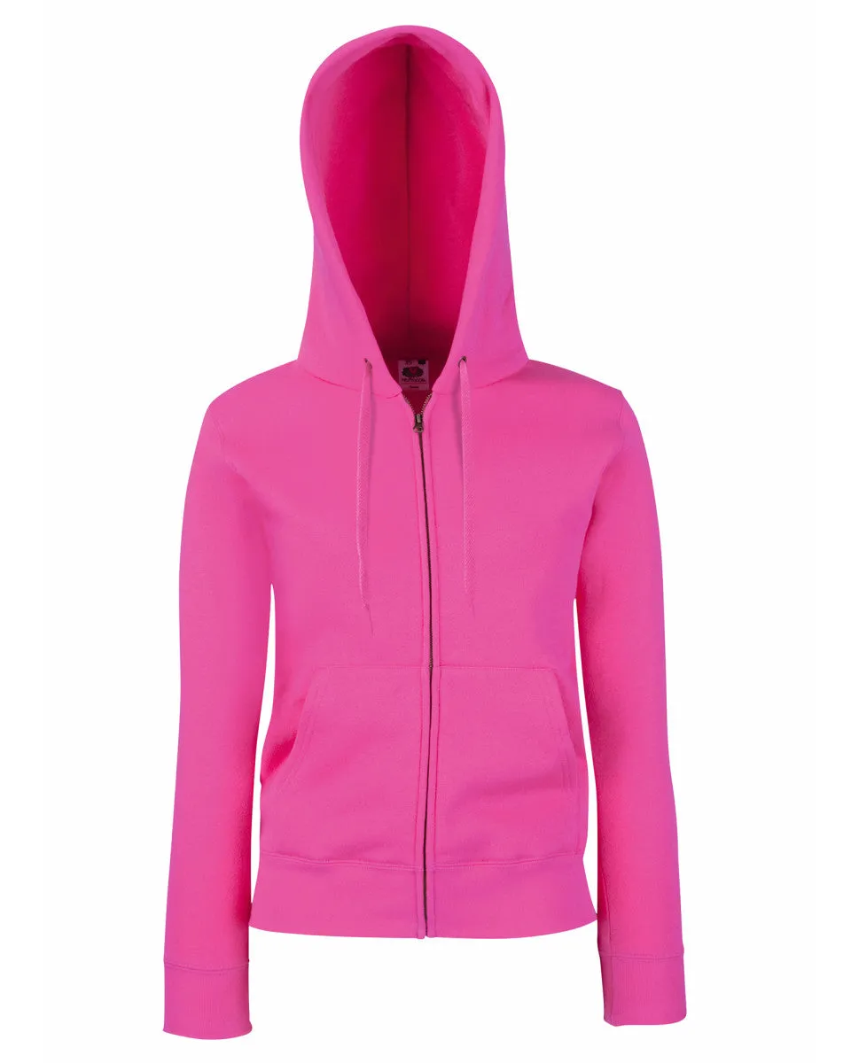 62118 Fruit Of The Loom Lady-Fit Premium Hooded Sweat Jacket