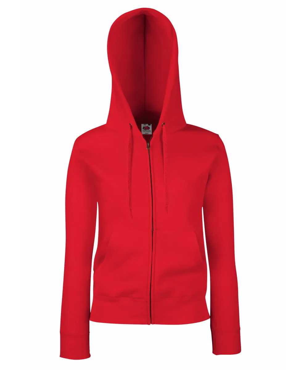 62118 Fruit Of The Loom Lady-Fit Premium Hooded Sweat Jacket