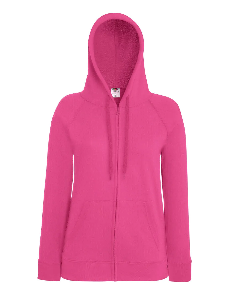 62150 Fruit Of The Loom Lady-Fit Lightweight Raglan Hooded Sweat Jacket