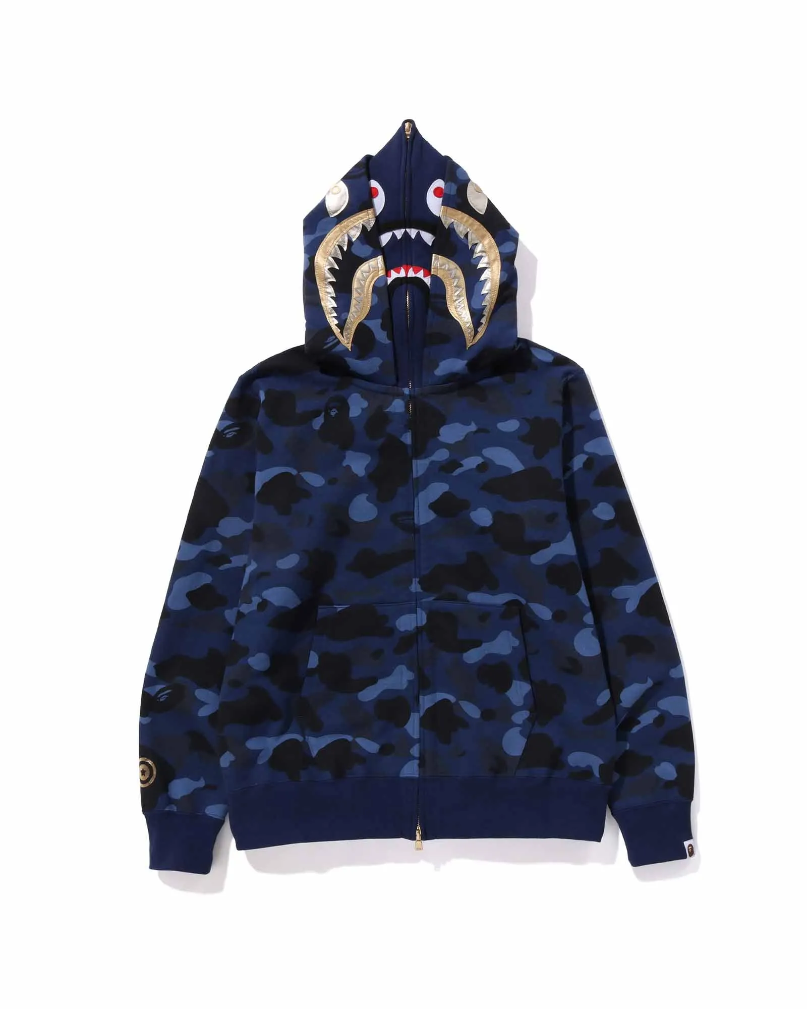 A Bathing Ape COLOR CAMO DOUBLE SHARK FULL ZIP HOODIE