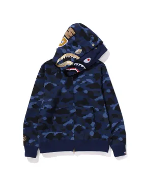 A Bathing Ape COLOR CAMO DOUBLE SHARK FULL ZIP HOODIE