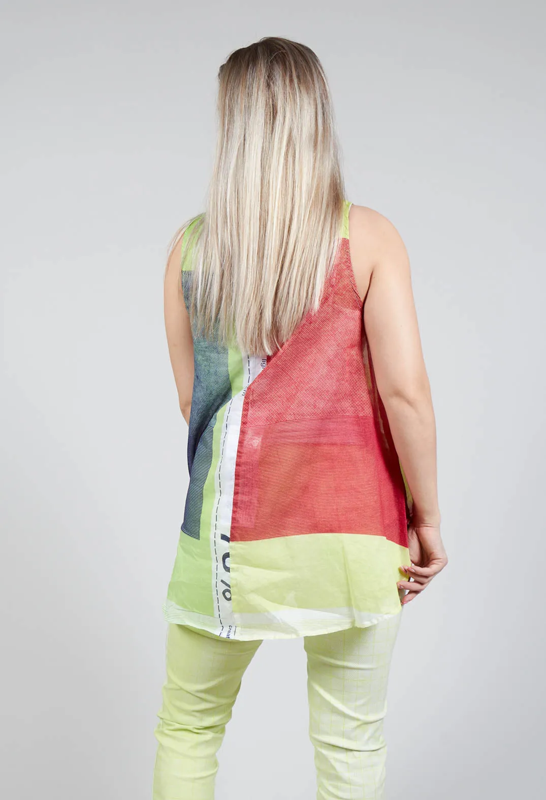 A-Line Cotton Vest Top in Multicolour