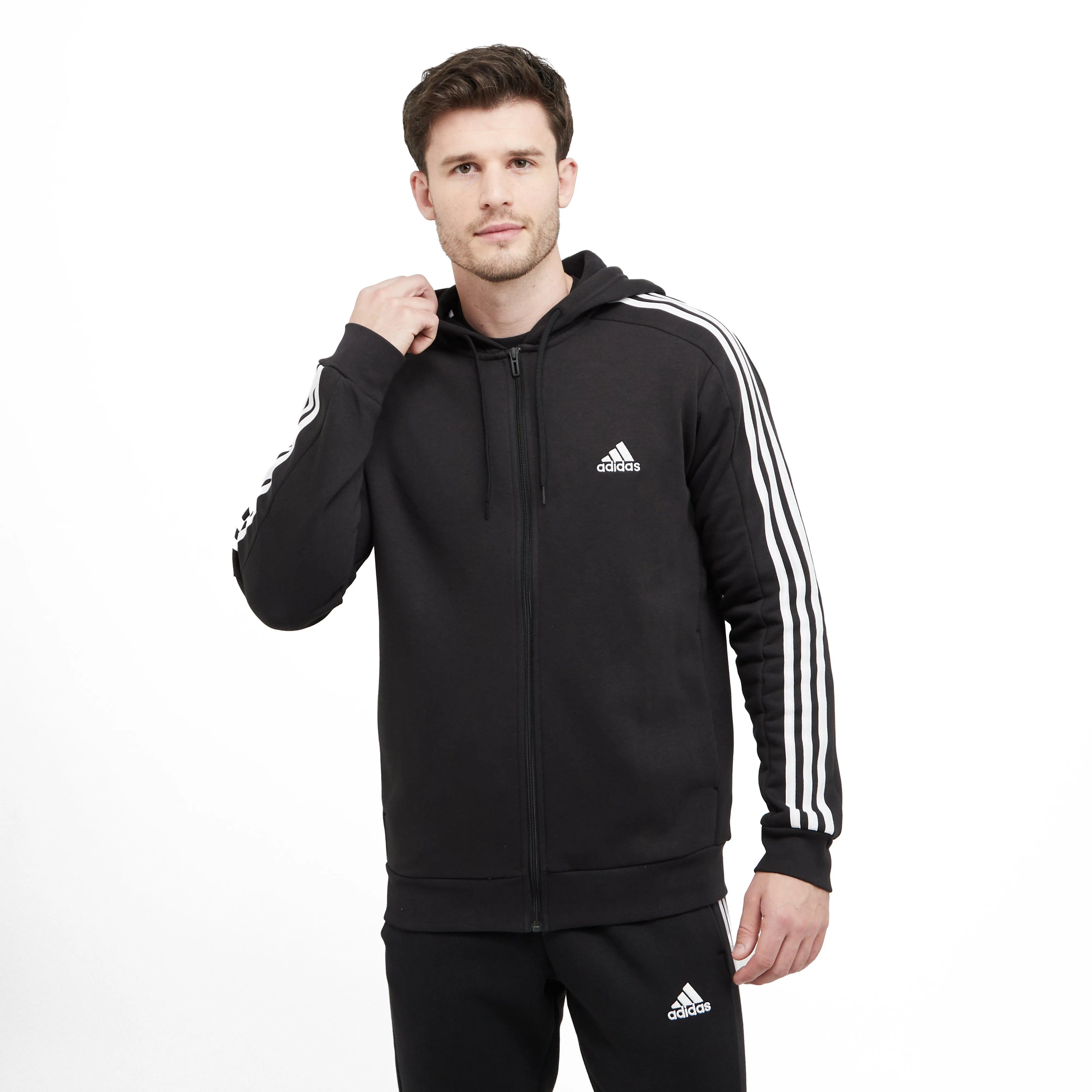 adidas Men's 3-Stripe Fleece Hoodie | Ultimate Outdoors