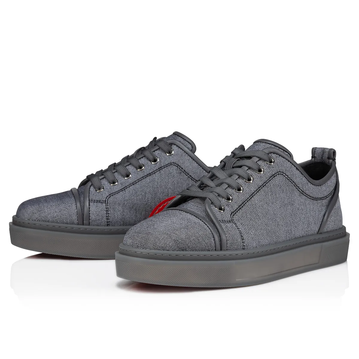 Adolon Junior Sneakers - Linen and calf leather - Smoky - Men