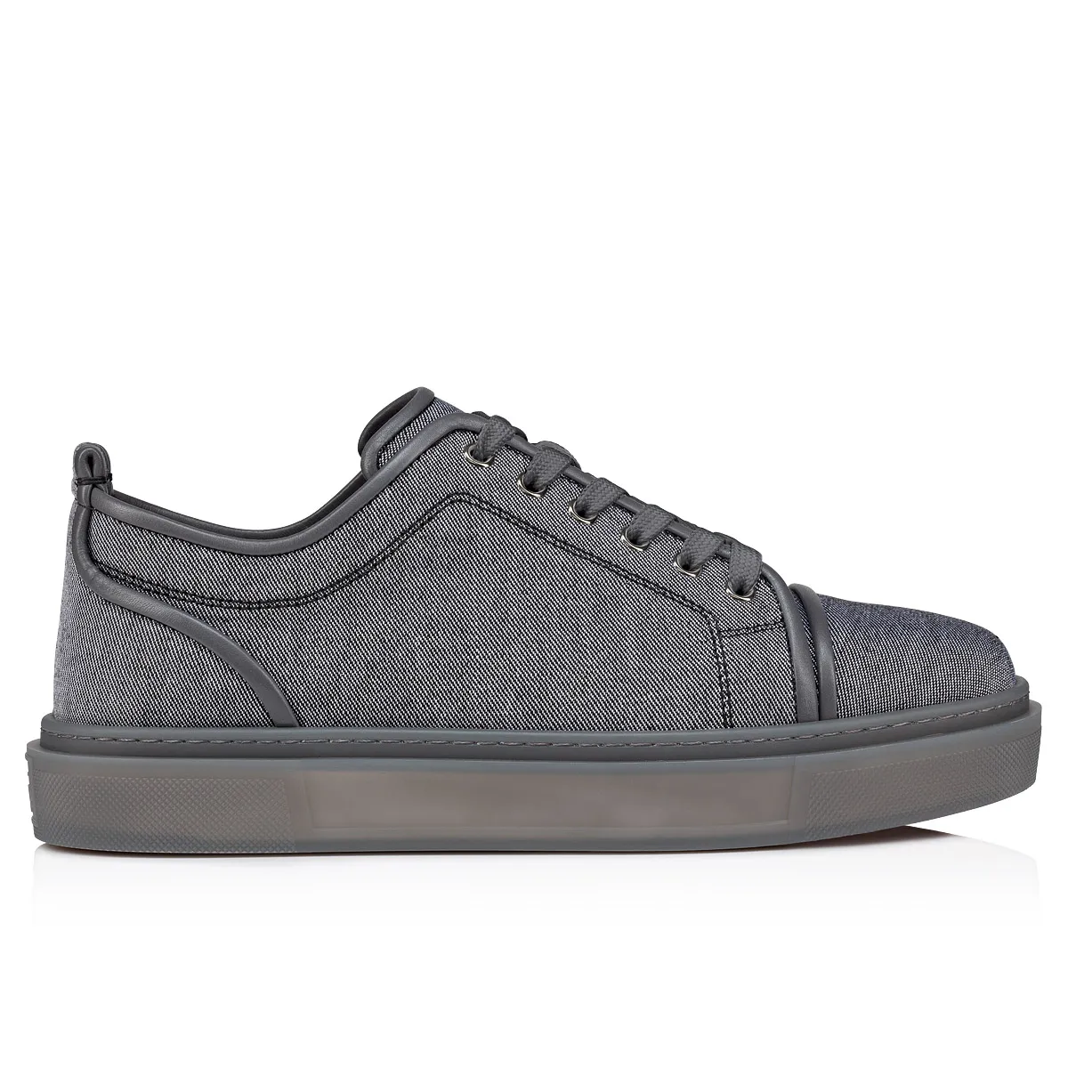 Adolon Junior Sneakers - Linen and calf leather - Smoky - Men