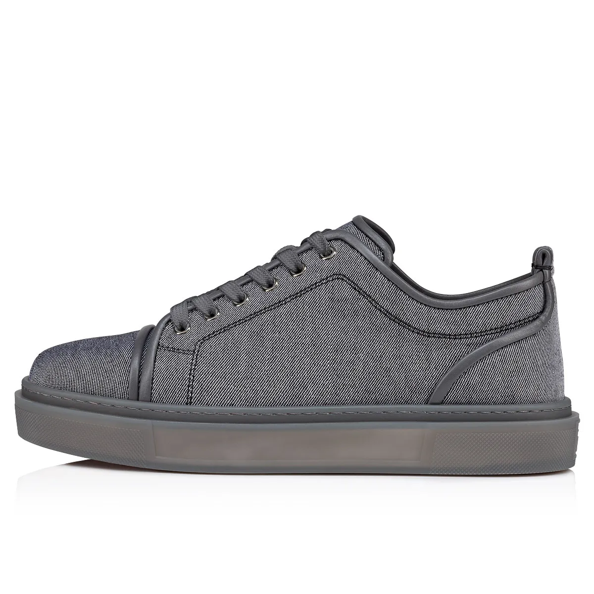 Adolon Junior Sneakers - Linen and calf leather - Smoky - Men