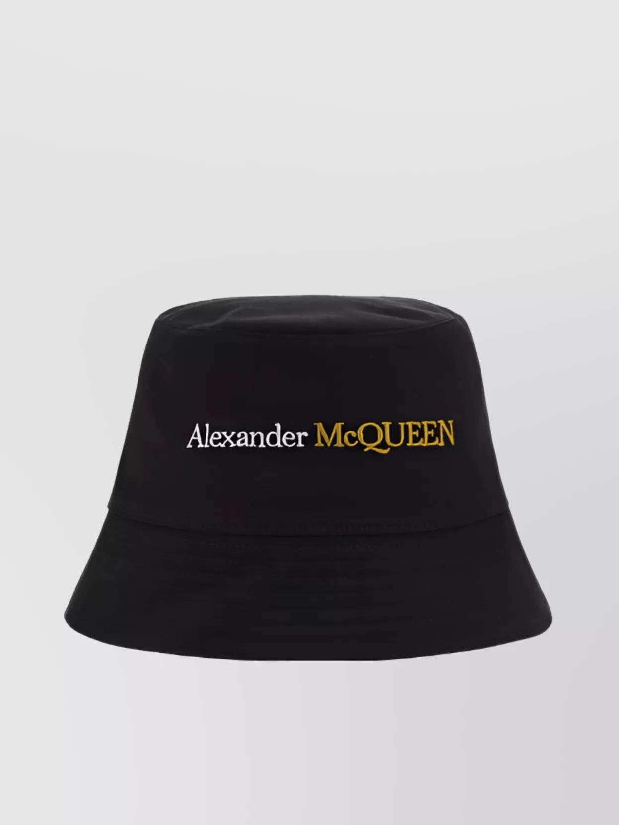 Alexander McQueen   Cotton bucket hat embroidered contrast