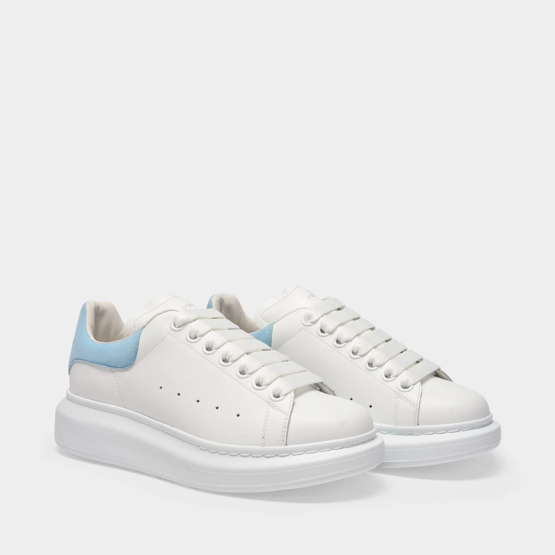 Alexander McQueen  Oversized Sneakers - Alexander Mcqueen - White/Powder Blue - Leather