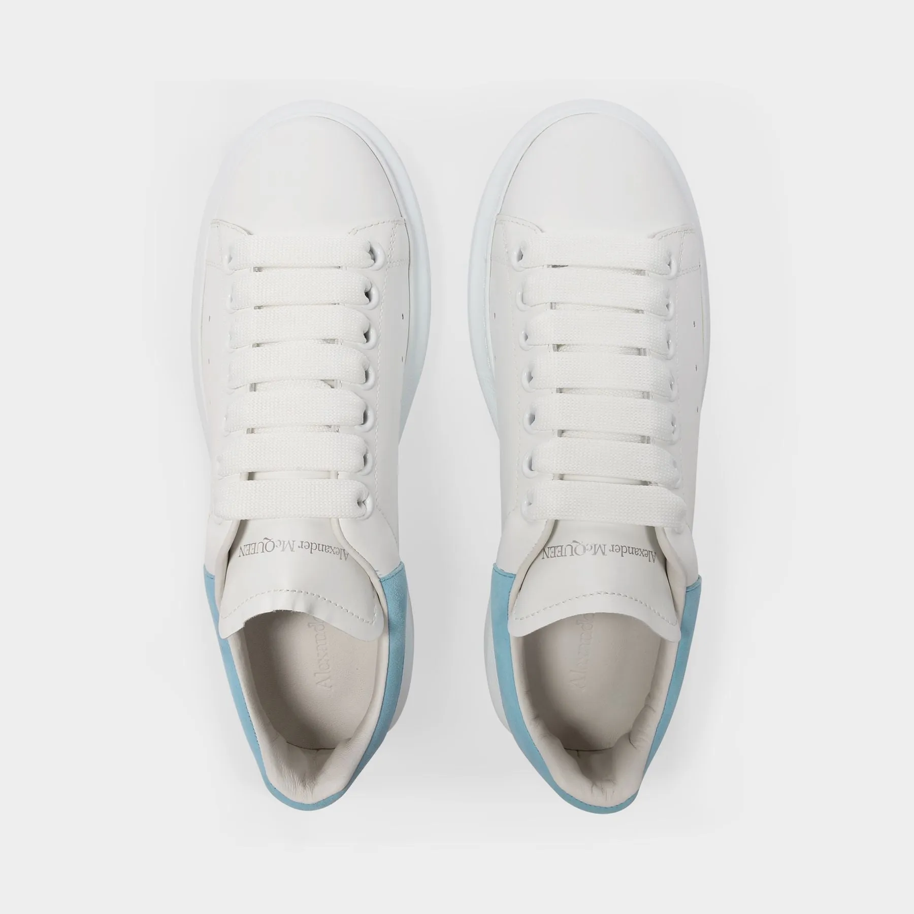 Alexander McQueen  Oversized Sneakers - Alexander Mcqueen - White/Powder Blue - Leather