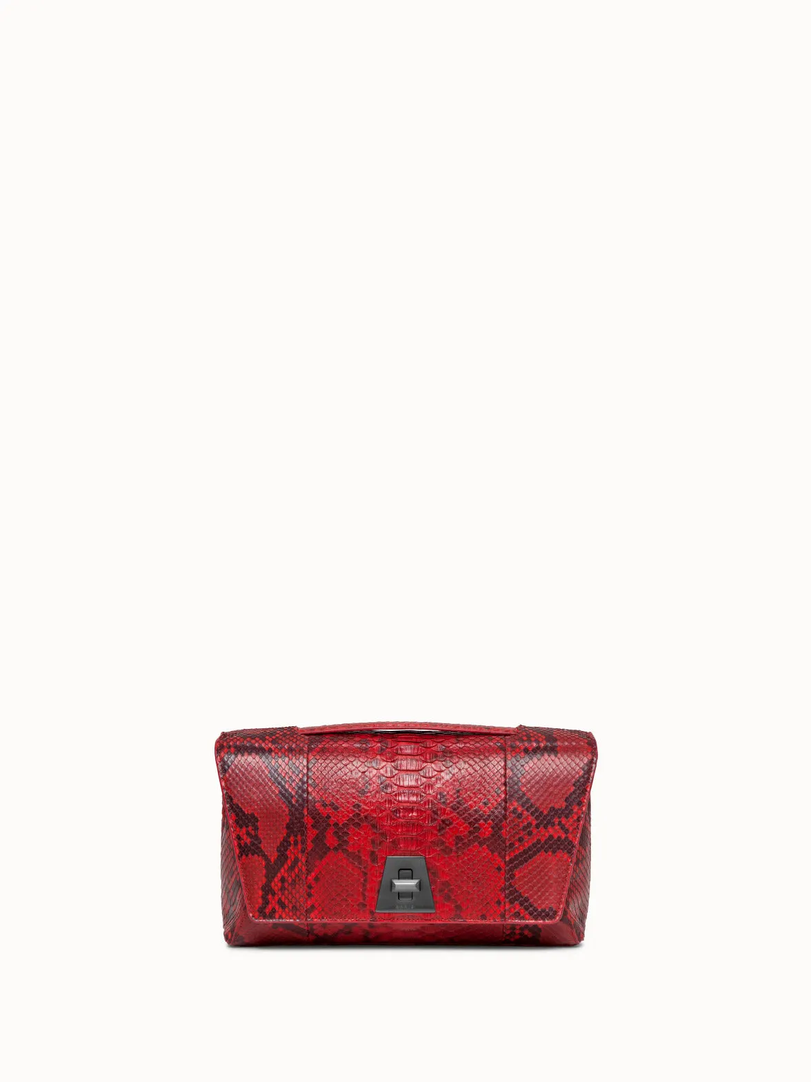 Anouk Day Bag in Python Leather with Adjustable Shoulder Strap