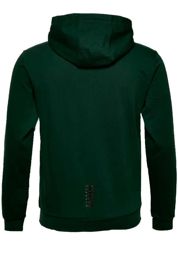 Armani EA7 ID Logo Zip Hoodie Green