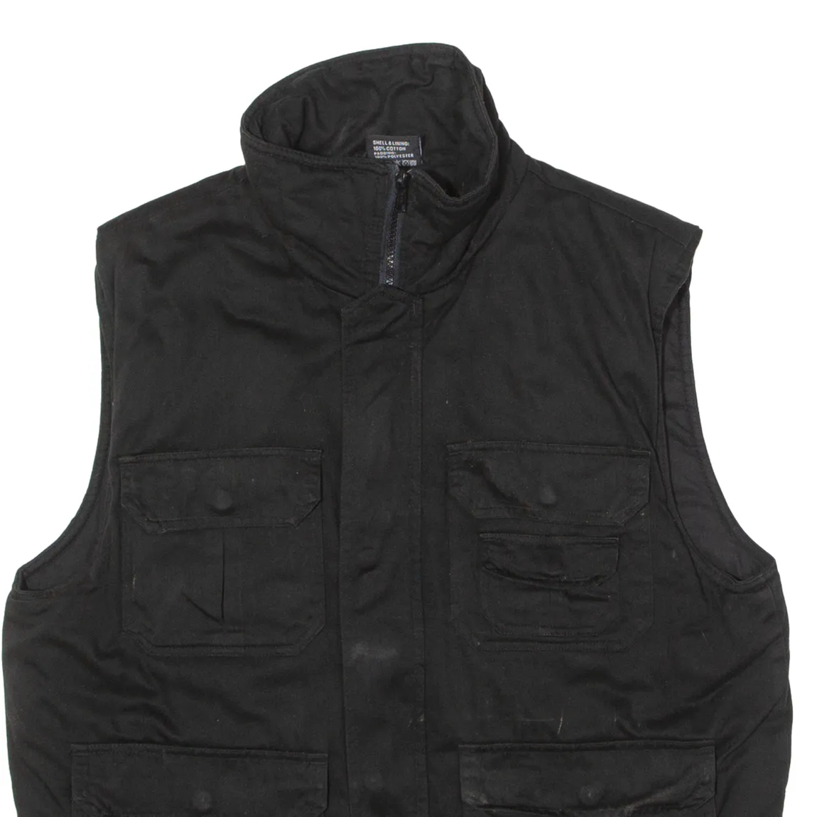 ARMYTEX Utility Mens Workwear Gilet Black Twill 90s L