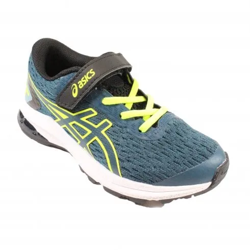 Asics GT-1000 9 PS | Blue/Yellow | Childrens Running Trainers