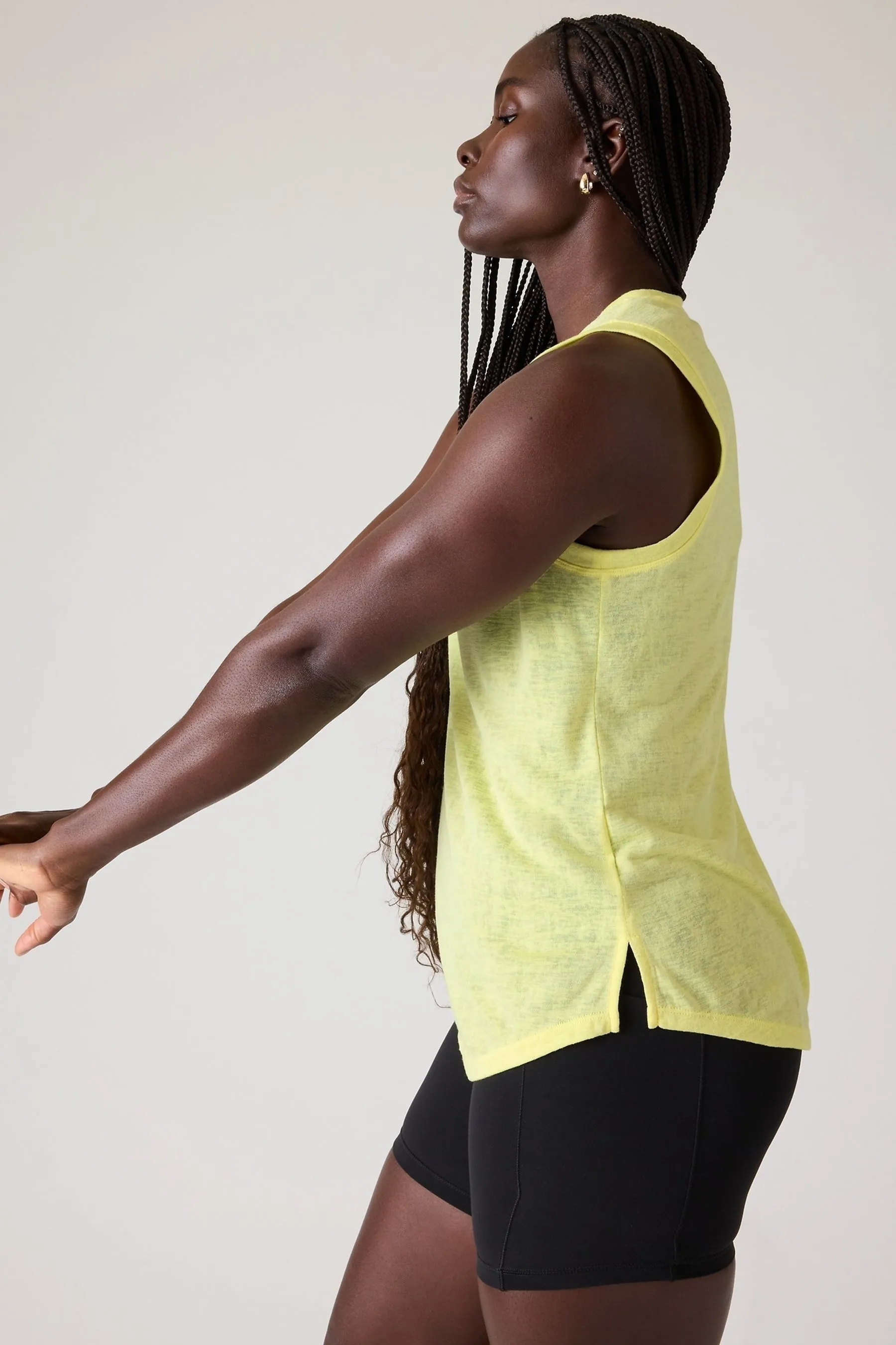 Athleta Yellow Breezy Tank Top