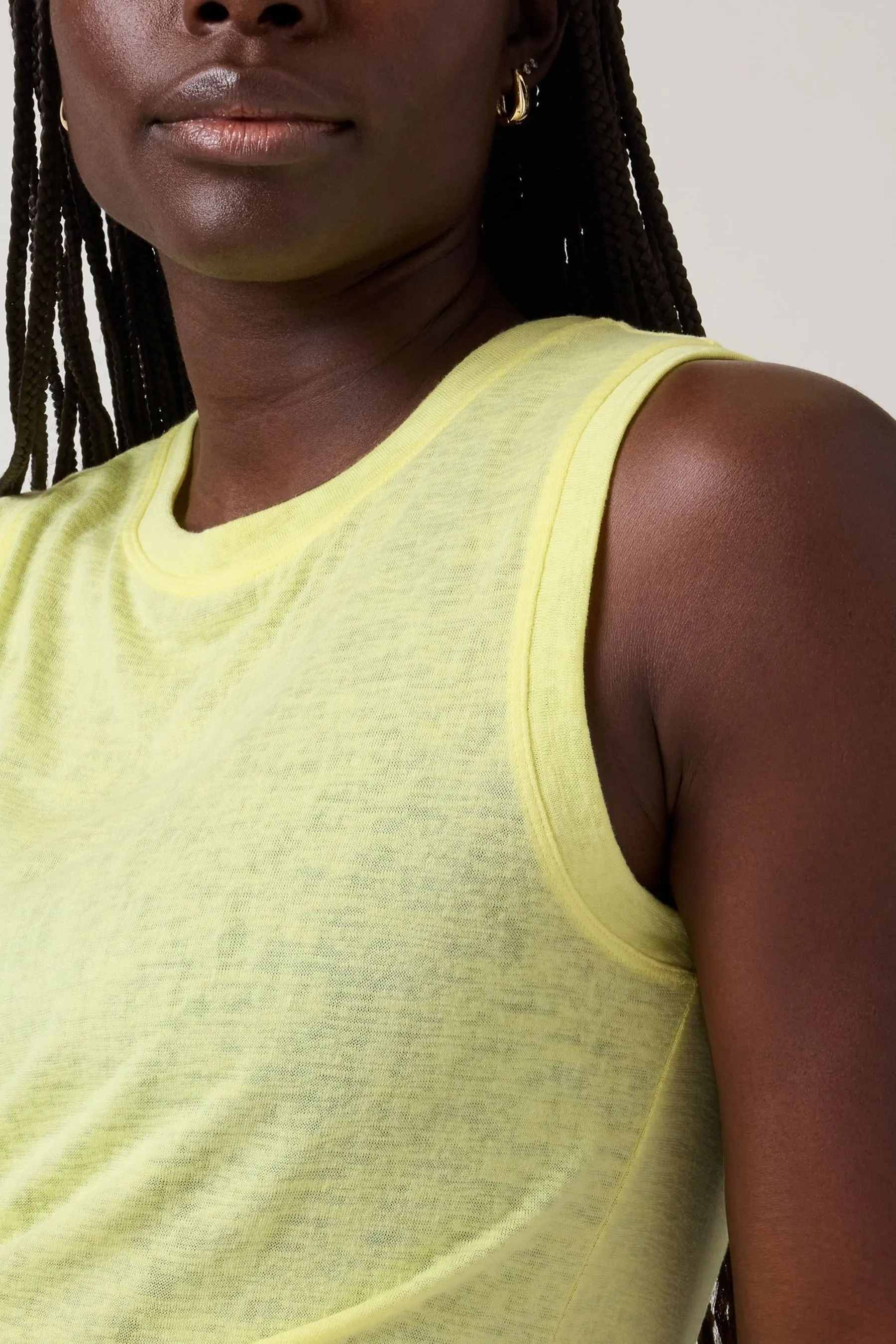 Athleta Yellow Breezy Tank Top