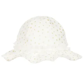 Baby Girls White & Gold Hat