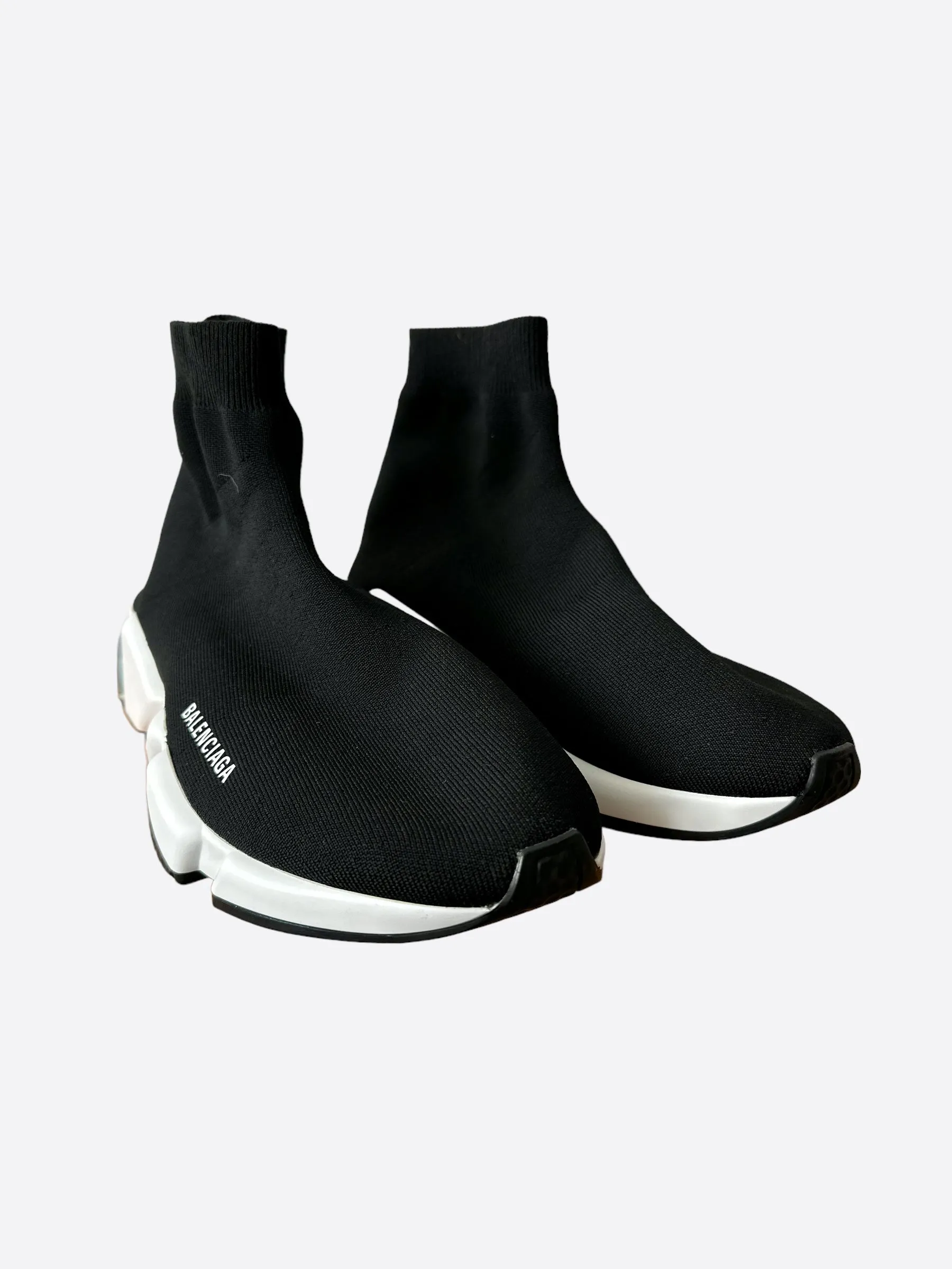 Balenciaga Black & White Speed 2.0 Trainers