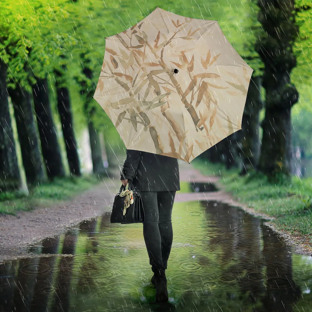 Bamboo umbrella in browns