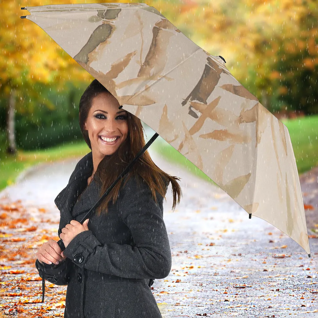 Bamboo umbrella in browns