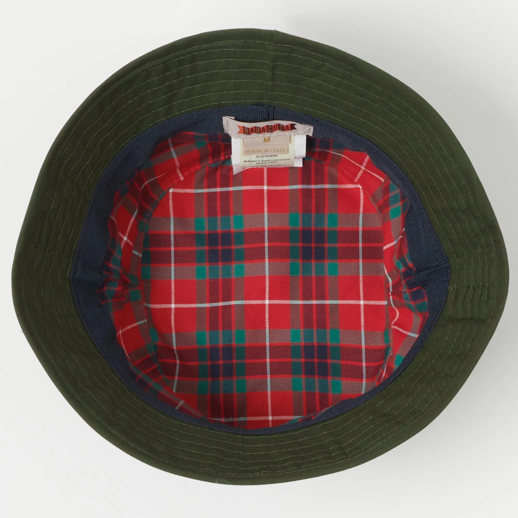 Baracuta Dry Wax Bucket Hat - Olive Green