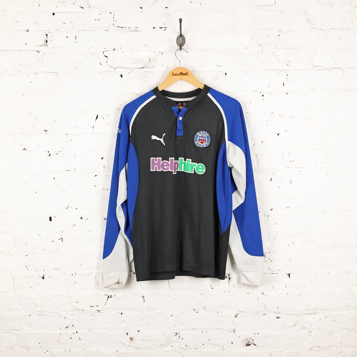 Bath Rugby Puma Long Sleeve Shirt - Blue - L