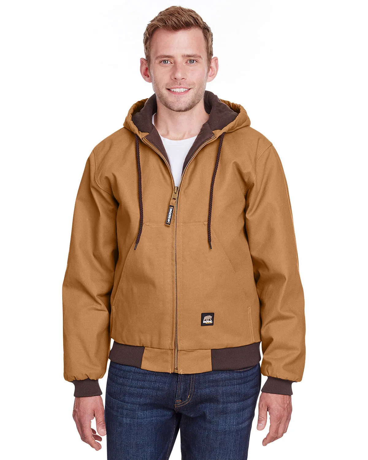 Berne HJ51T  Men's Tall Highland Washed Cotton Duck Hooded Jacket