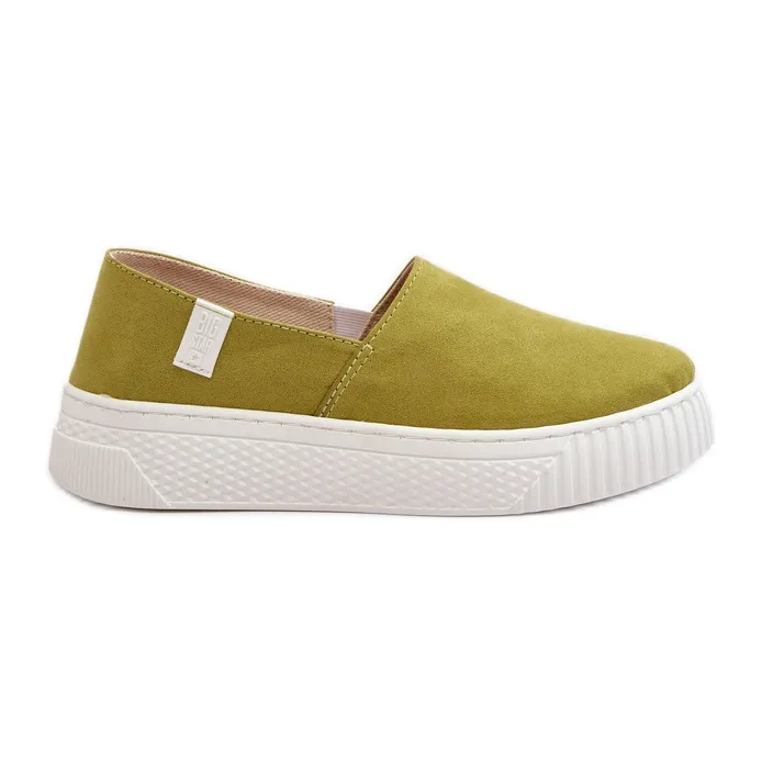 Big Star Women's Platform Sneakers NN276008 Memory Foam System Lime green