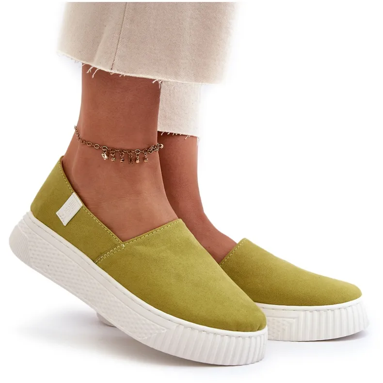 Big Star Women's Platform Sneakers NN276008 Memory Foam System Lime green