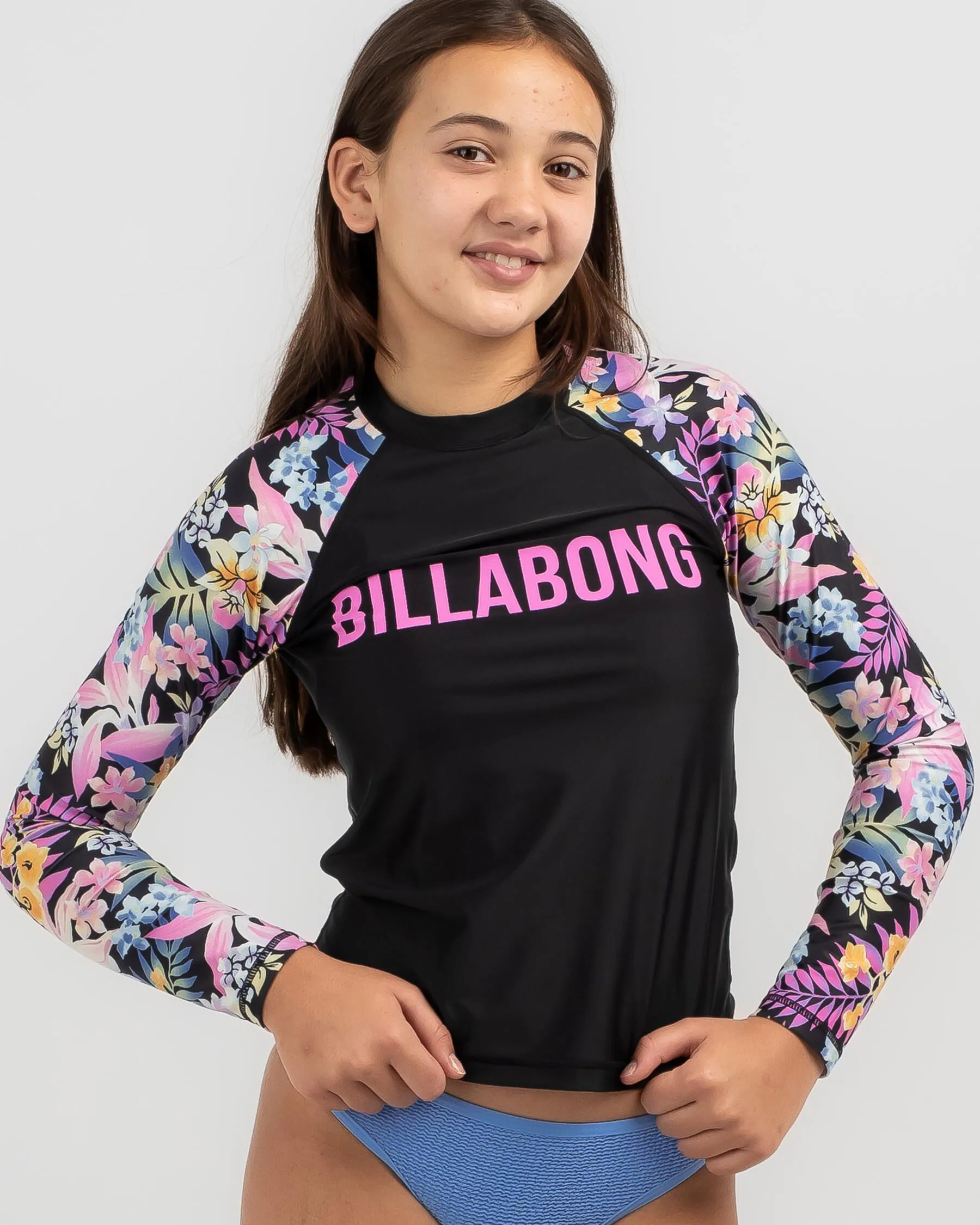 Billabong Girls' Peaceful Palms Long Sleeve Rash Vest