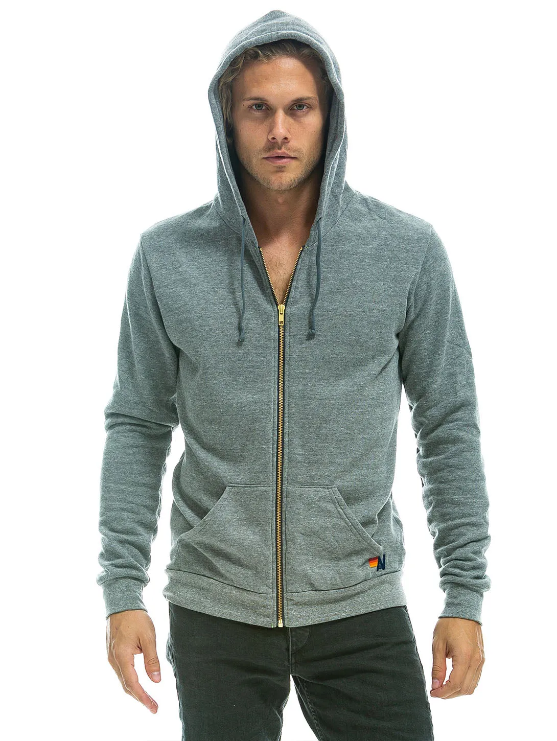 Bolt Zip Hoodie - Heather Grey