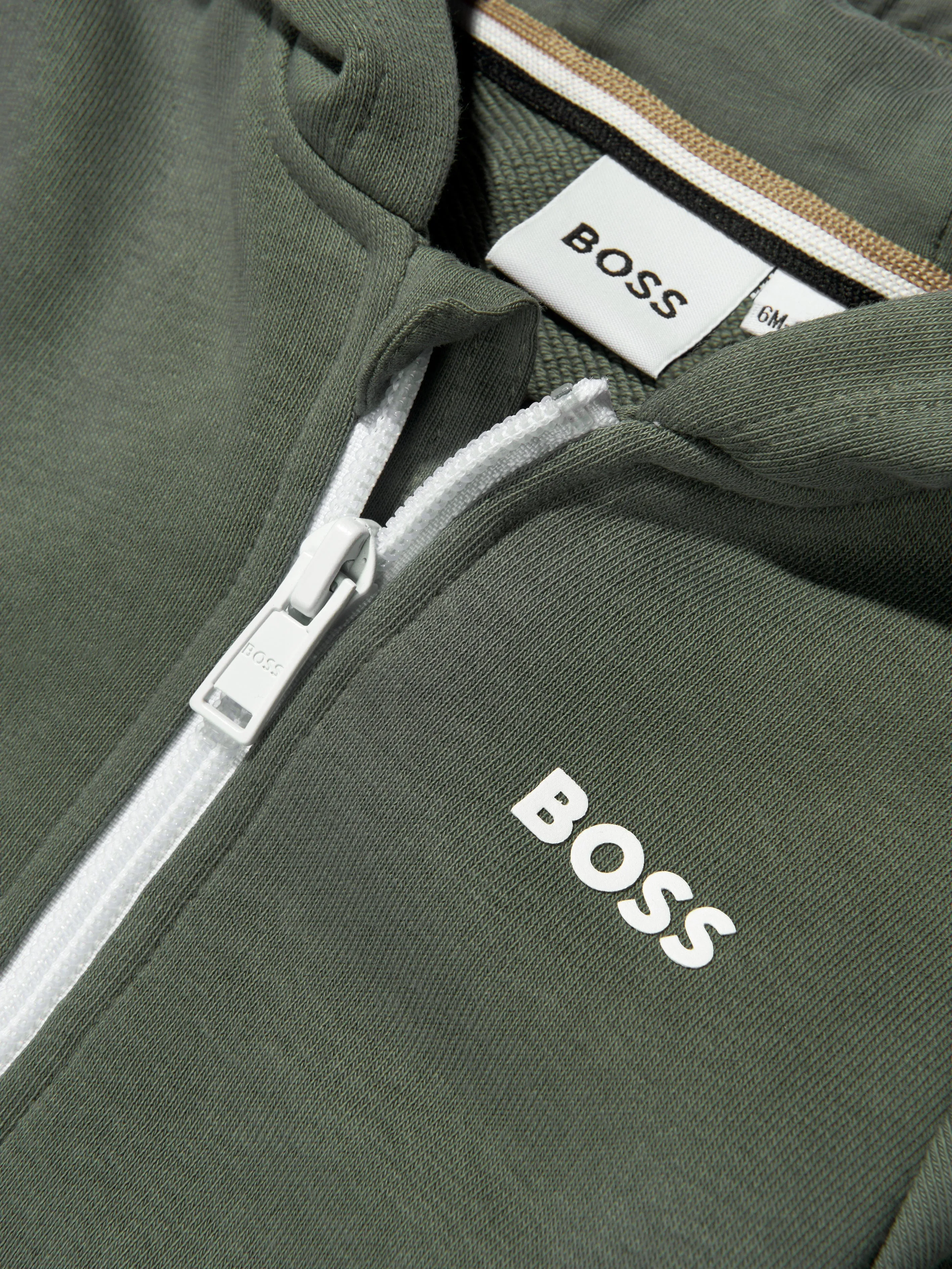 BOSS Baby Boys Zip Up Hoodie In Green