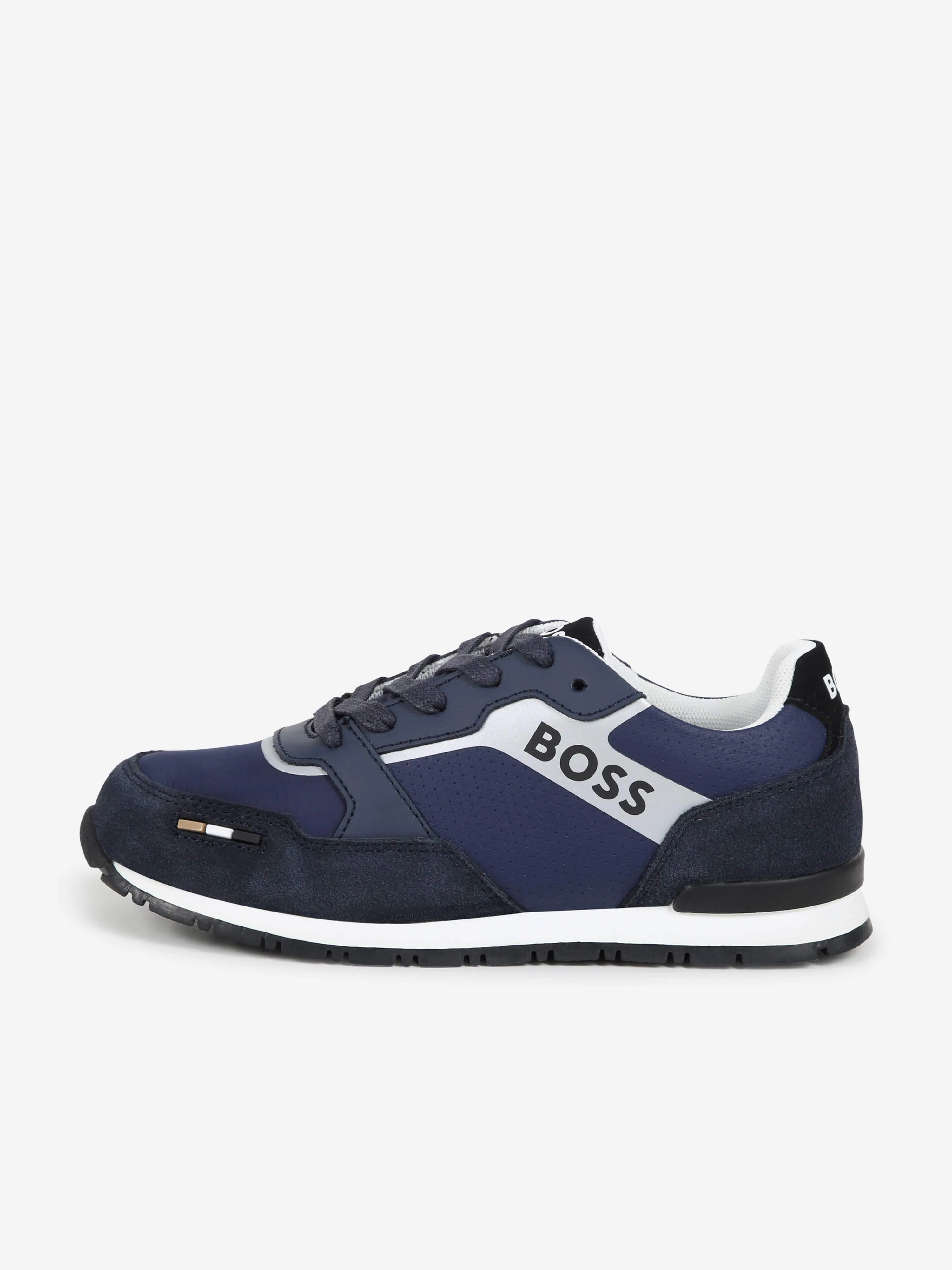 BOSS Boys Retro Runner Trainers in Blue