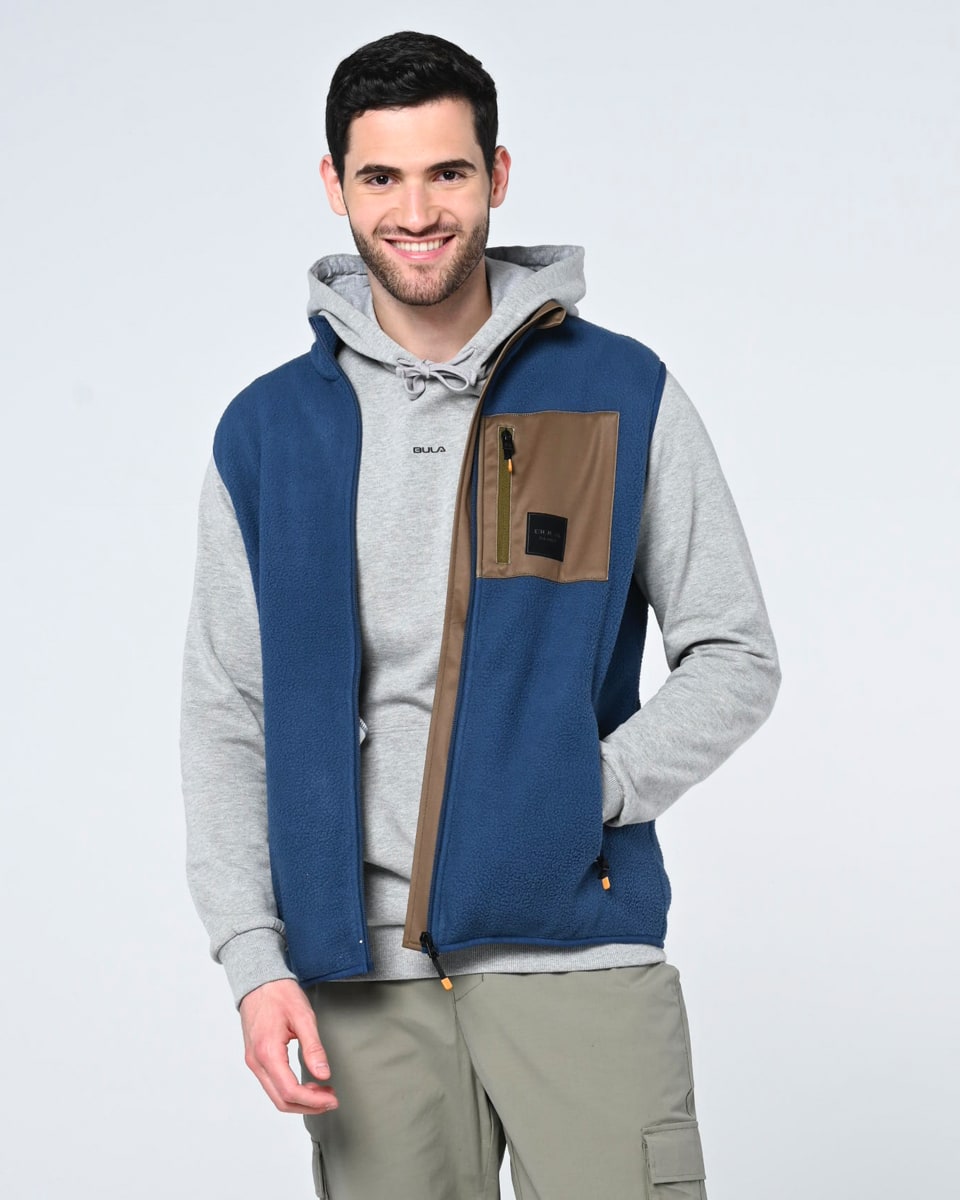 Bula Men's Basecamp Fleece Vest Denim | Buy Bula Men's Basecamp Fleece Vest Denim here | Outnorth