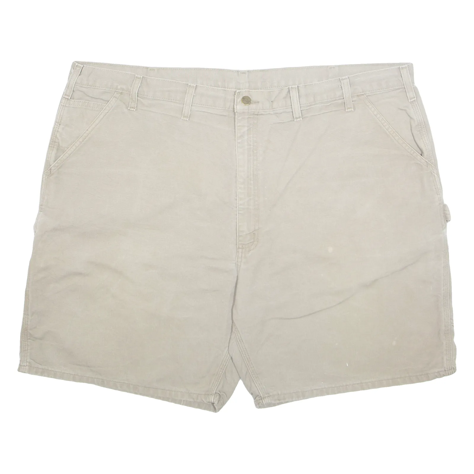 CARHARTT Cargo Carpenter Mens Workwear Shorts Beige Relaxed 2XL W48