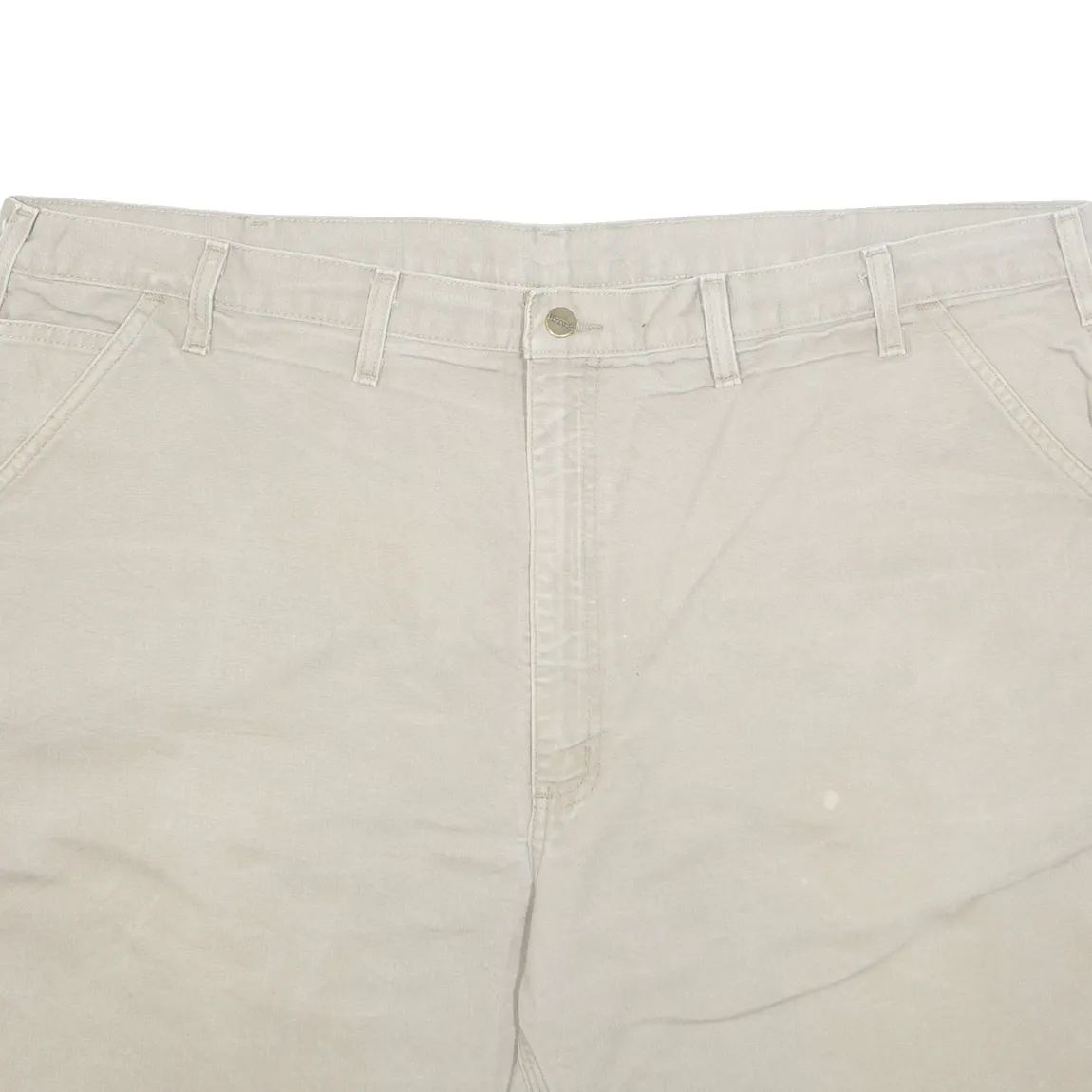 CARHARTT Cargo Carpenter Mens Workwear Shorts Beige Relaxed 2XL W48