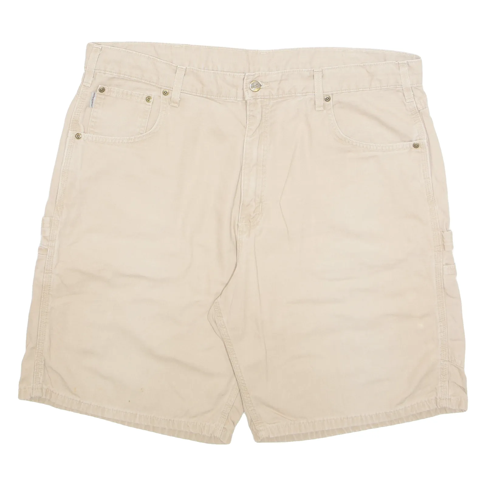 CARHARTT Cargo Carpenter Mens Workwear Shorts Beige XL W40