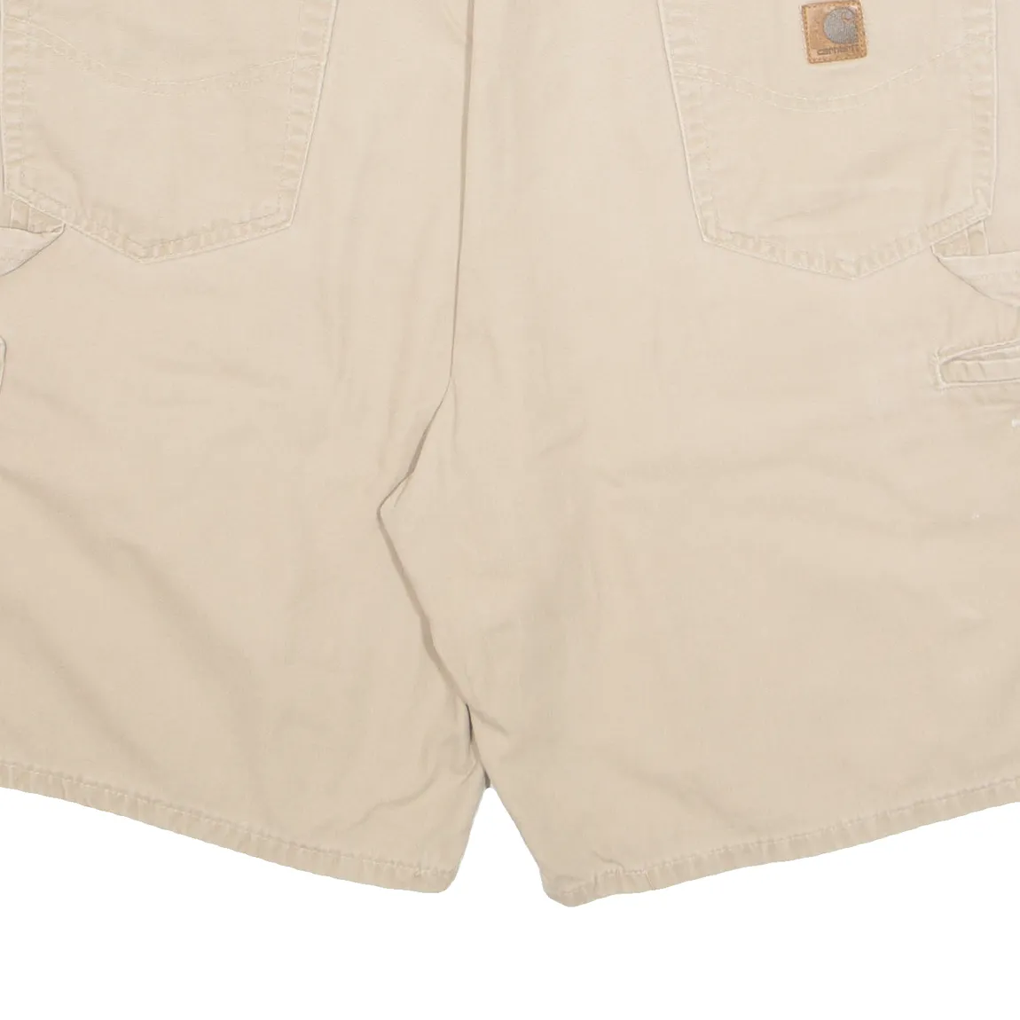 CARHARTT Cargo Carpenter Mens Workwear Shorts Beige XL W40