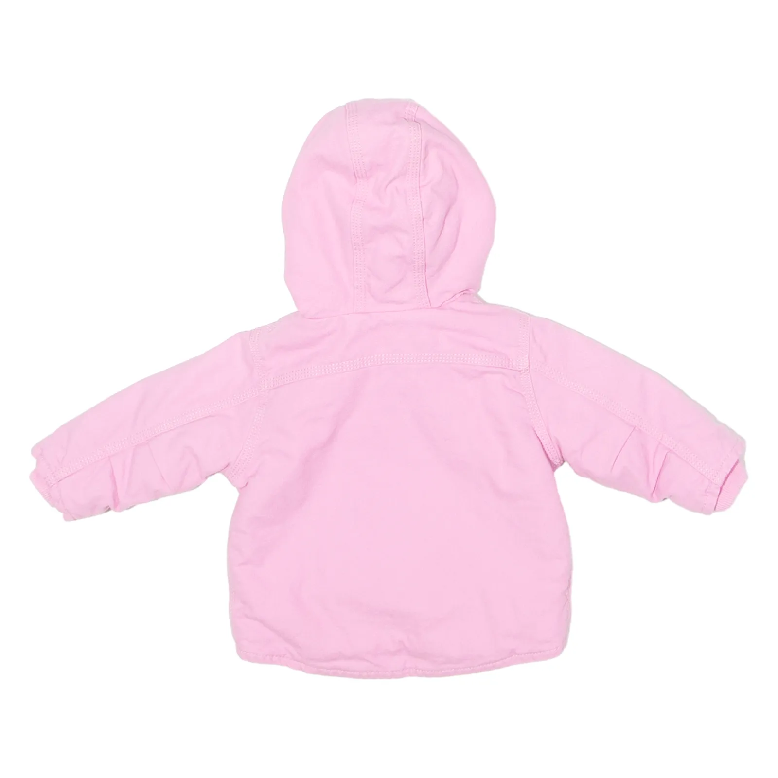 CARHARTT Fleece Lined Active Girls Workwear Jacket Pink Canvas Hooded ONE SIZE