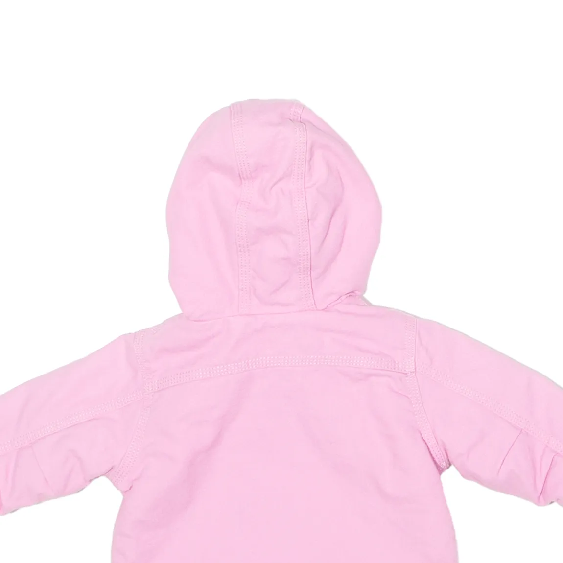 CARHARTT Fleece Lined Active Girls Workwear Jacket Pink Canvas Hooded ONE SIZE