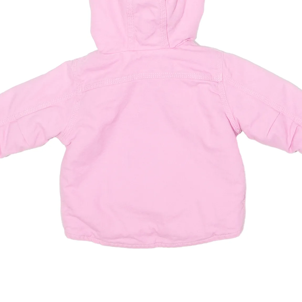 CARHARTT Fleece Lined Active Girls Workwear Jacket Pink Canvas Hooded ONE SIZE