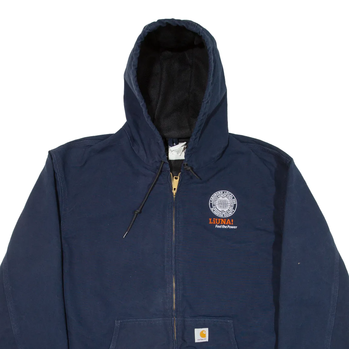 CARHARTT Mens Workwear Jacket Blue Hooded 2XL