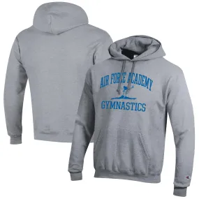 Champion  Air Force Falcons Gray Gymnastics Icon Powerblend Pullover Hoodie