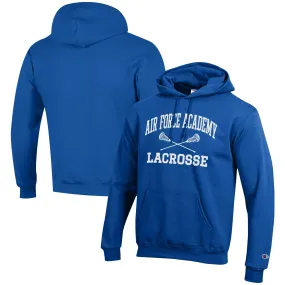 Champion Air Force Falcons Royal Lacrosse Icon Pullover Hoodie